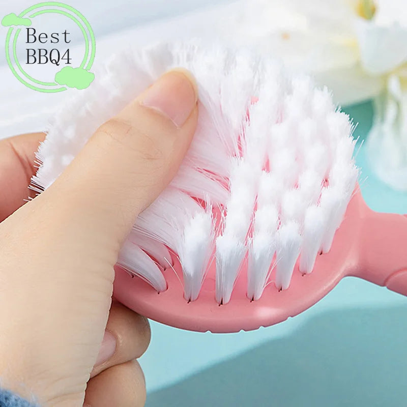 (BBQ4)2Pcs/Set Cute Kids Baby Small Hair Brush and Comb Set for Newborns & Toddlers Baby Brush Soft Bristles Baby Hair Care Gift
