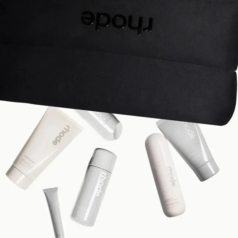 New Limited Large Capacity Black Storage Bag Yellow Gray Bag Makeup Essence Facial Spray Lip Gloss Lipstick Skin Care Product