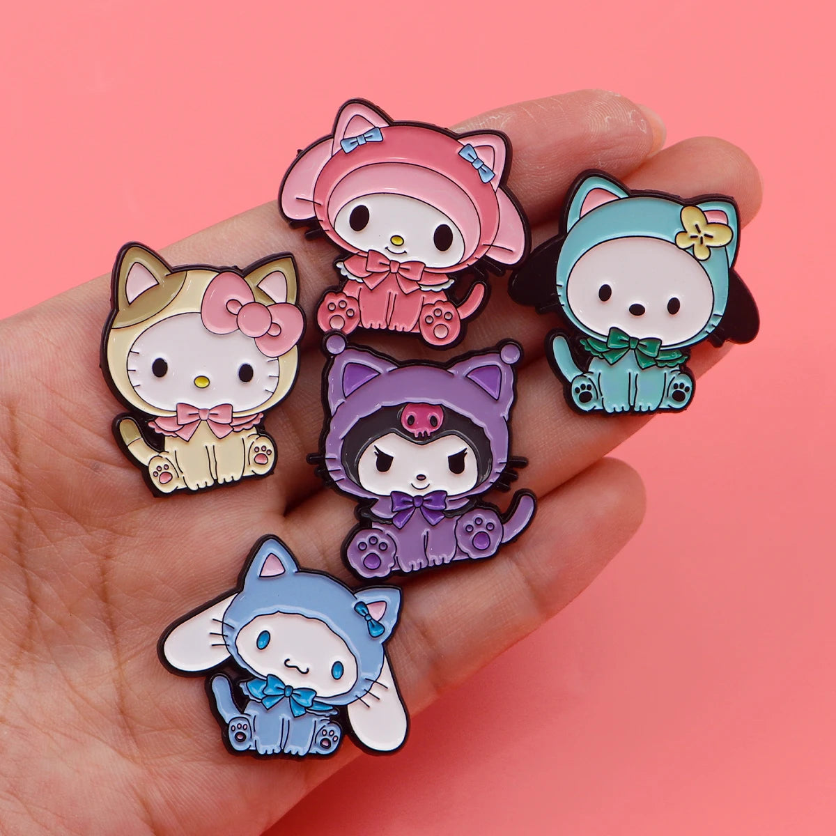 Cute Cat Enamel Pin Kawaii Anime Brooch Pines Lapel Pins Badge on Backpack Clothing Accessories Fashion Jewelry Girls Gifts