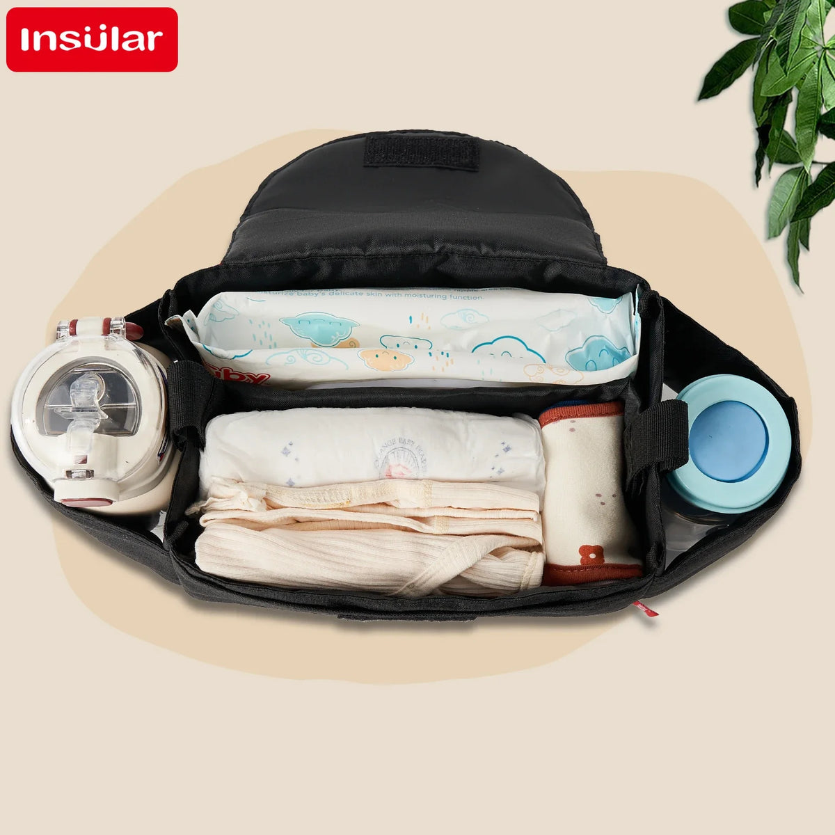 Baby Stroller Bag Pram Organizer Stroller Accessories Stroller Cup Holder Cover Trolley Organizer Pouch Travel Accessories