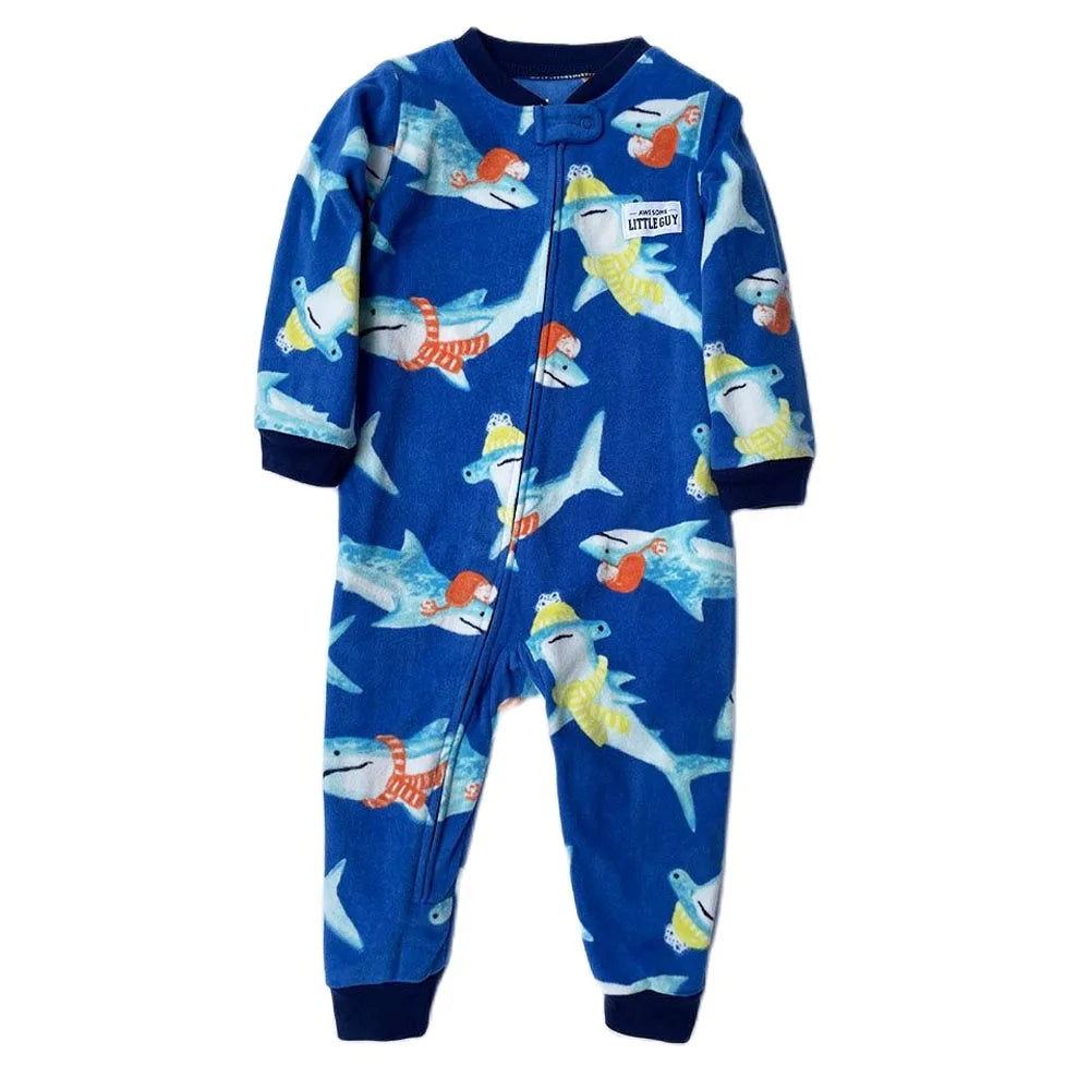 24M Toddler Baby Clothes Romper Children Fleece Outdoor Clothing Winter Warm Climbing Jumpsuit Zipper One-piece Coverall Pajamas
