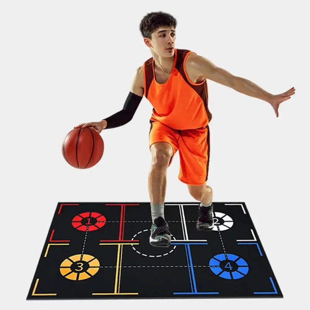 Non Slip Soundproof Basketball Training Mat Kids Youth Indoor Ball Control Dribbling Drill Thickened Safety Home Gym