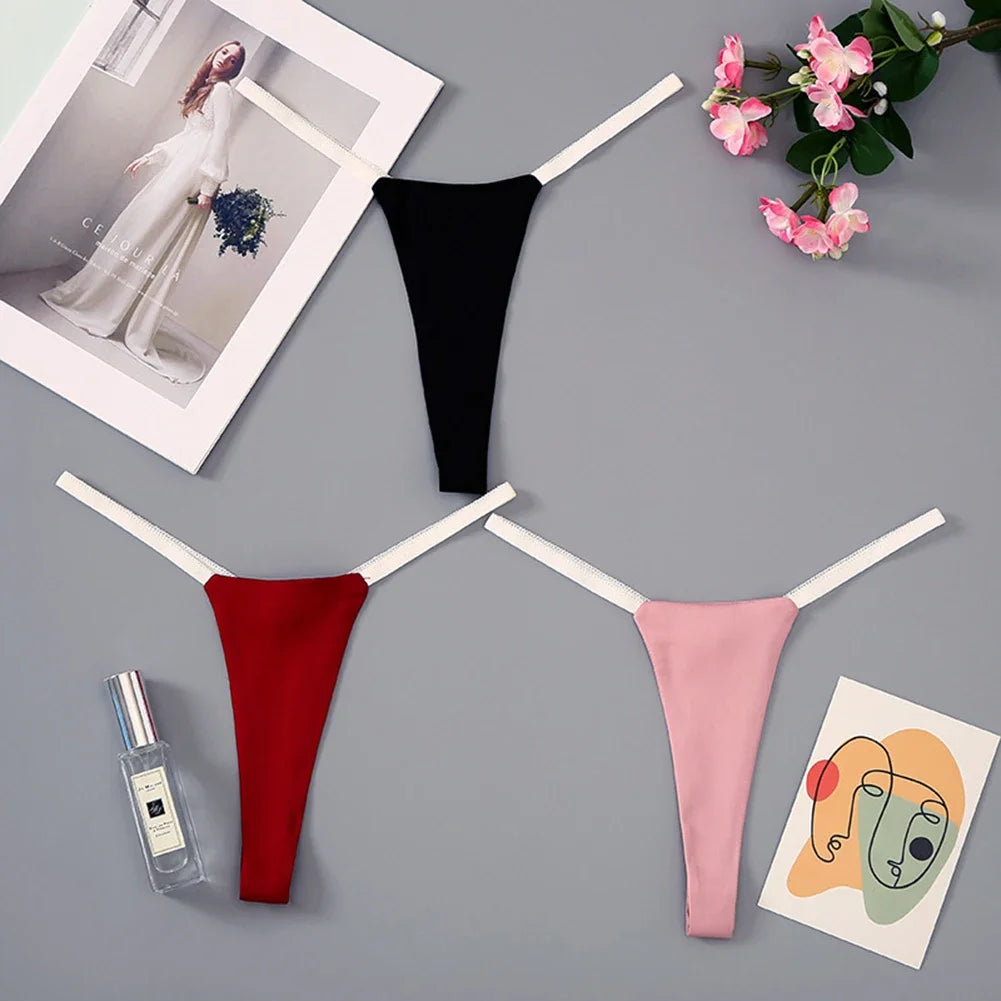 Women Sexy Thong Panties String Hottie Underpant Ladies Daily Seamless Low Waist Underwear Breathable