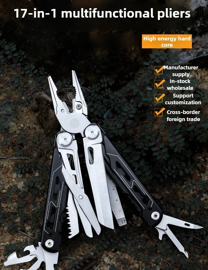 Outdoor Camping Folding Tool Pliers Organizer Opening Jars Bottles Tool Pliers Multi Purpose Pockets Hand Tools Electrician