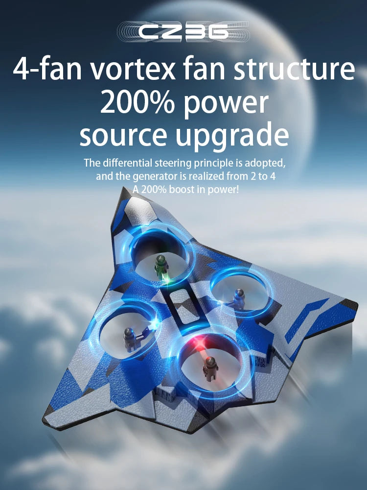 Cross-border Hit CZ36 Remote Control Foam Airplane, Drone Hovering Flight Fighter, Fixed Height Rolling Stunt Toy