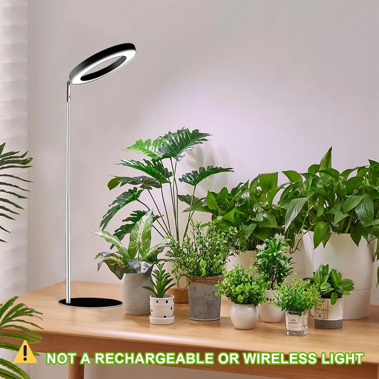 72 Leds Height Adjustable LED Ring Grow Lights Indoor Plants Full Spectrum Large Plant Light for Indoor Plants USB Growing Lamp