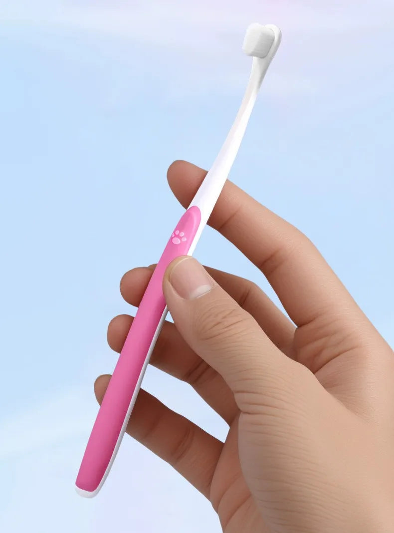 Pet Toothbrush Dog Toothbrushes Soft Dense Hair Toothbrush for Dog Teeth Cleaning Small Head Cat Toothbrushes Pet Mouth Cleaning