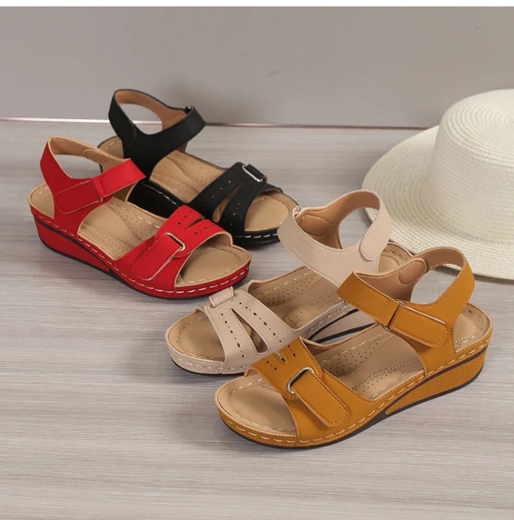 Women Shoes Sandals Summer Party Walking Shoes Retro Sandals For Women Wedge Sandals Ladies Soft Female Women Sandal Footwear