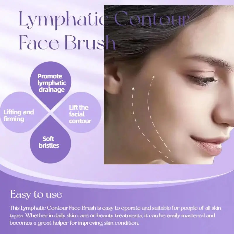 Contour Facial Brush Manual Lymphatic Drainage Massager Durable Soft Bristles  Ergonomic Facial Cleansing Brush for Shaping