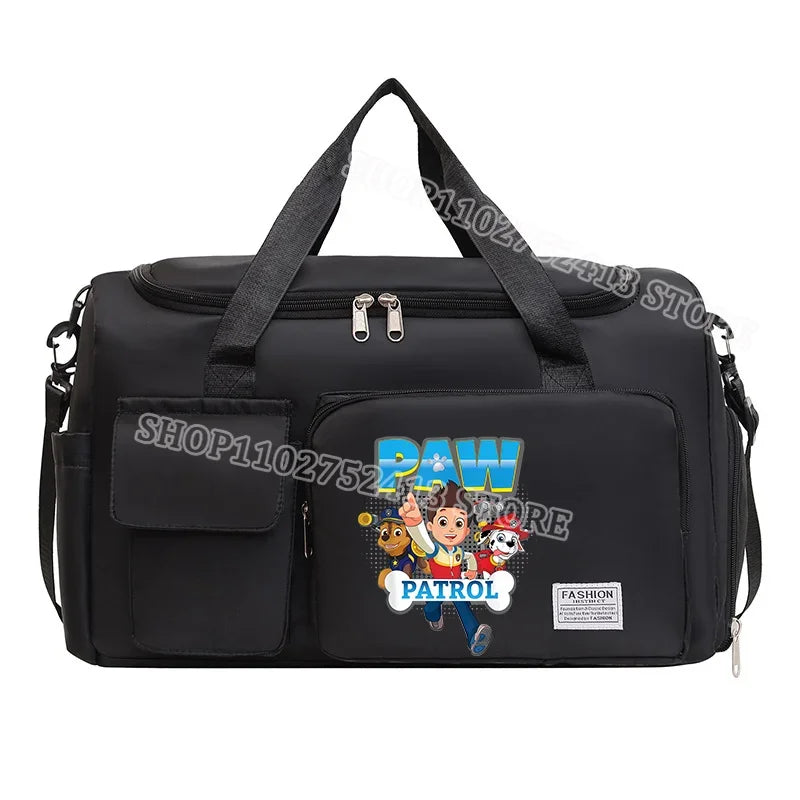 Paw Patrol Gym Bag Large Capacity Cute Cartoon Chase Skye Sports Tote Shoulder Bags Shoes Clothes Trip Excursion Packet Gifts