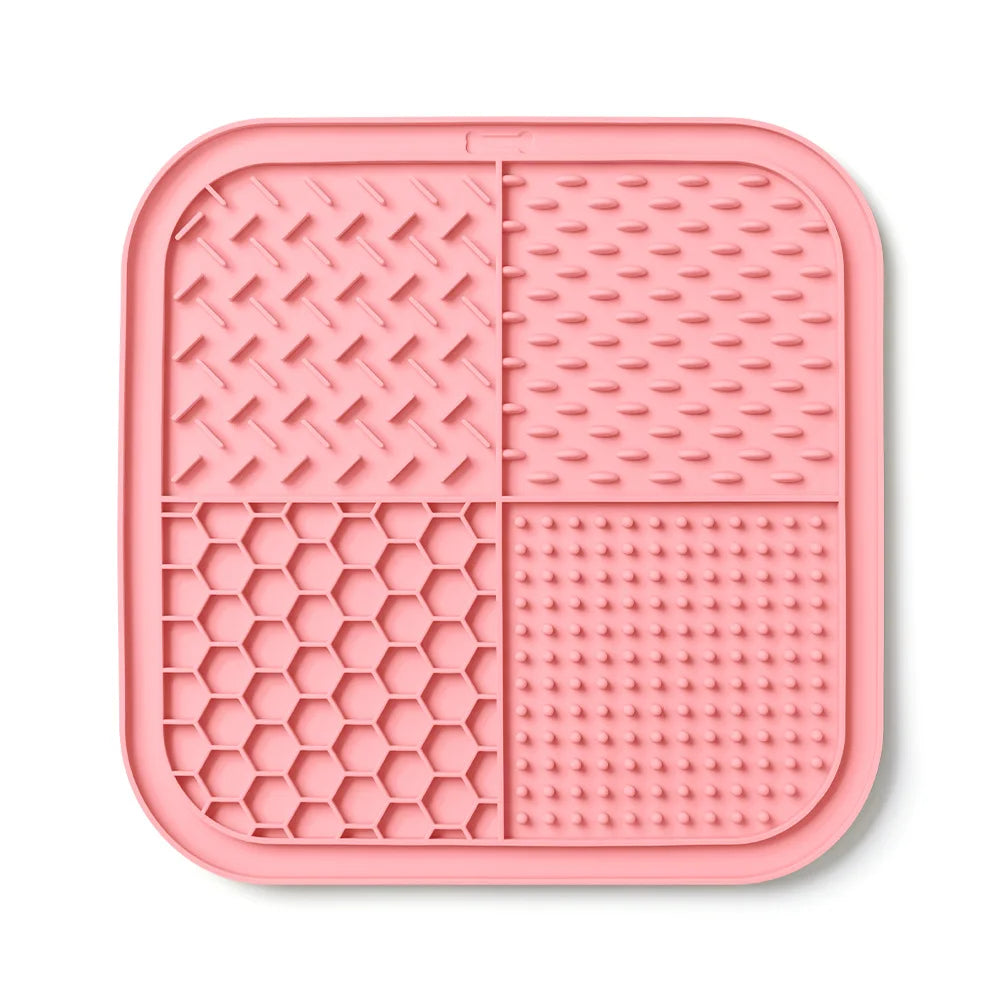 Pet Lick Mat for Dogs Cats, Anti-slip Anxiety Reducer Lick Tray,  Anxiety Relief Feeding Pad for Bath Grooming Distraction
