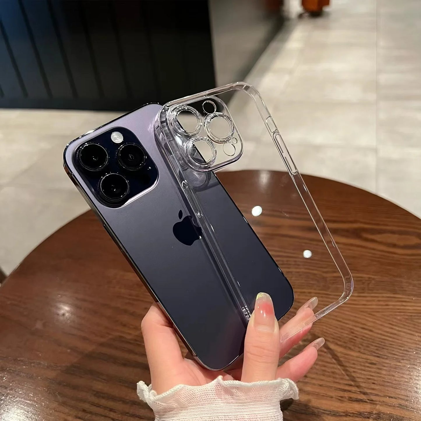 Clear Case For iPhone 16 15 14 13 12 11 Pro Max 16e Silicone Cover For iPhone 13 Mini X XS Max XR 7 8 Plus Transparent Cover