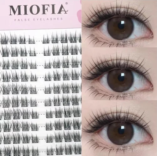 90 Bundles Mink Individual Cluster Lashes 3D Natural Russian Manga Eyelash Extensions DIY Makeup Tool for Women