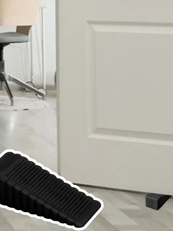 Silicone Door Stopper Rubber DoorStops Wedge Block Door Rear Retainer Safety Windproof Home Office Door Anti-collision Stopper