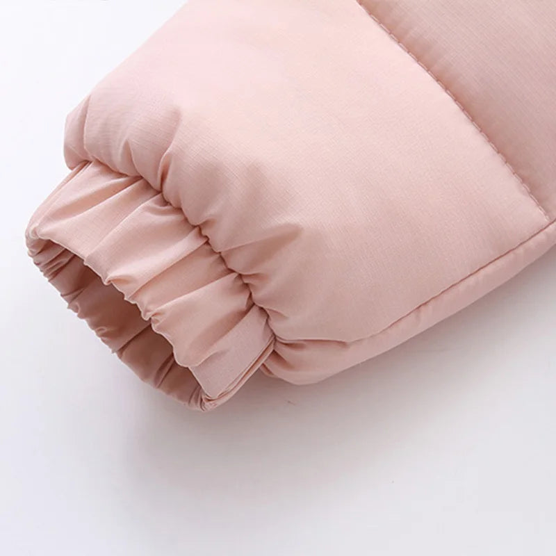 Winter Newborn Baby Jumpsuit Thicken Baby Clothes Plus Velvet Warm Baby Rompers With Gloves Hooded Infant Snowsuit Clothing