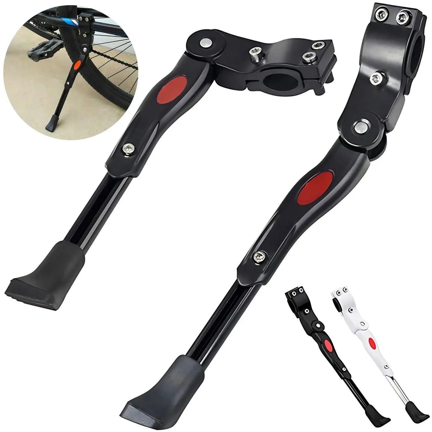 24/27 Inch Bike Kickstand Adjustable Heavy Duty Aluminum Alloy Bicycle Kickstand for Mountain Road Bikes Cycling Accessories