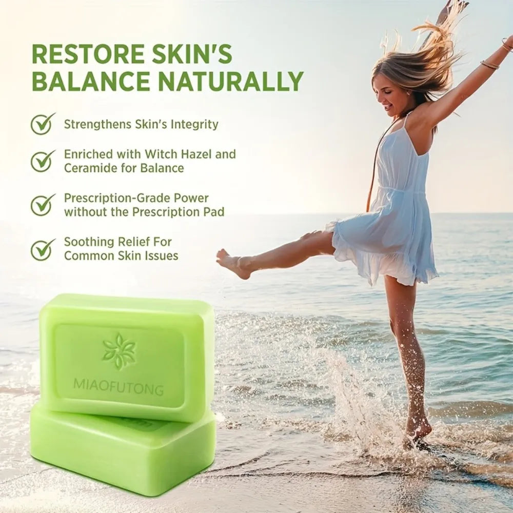 MIAOFUTONG Gentle for Sensitive Skin TEA TREE OIL ANTI-FUNGAL SOAP Plant-Based Care Moisturizing Formula Improving Acne