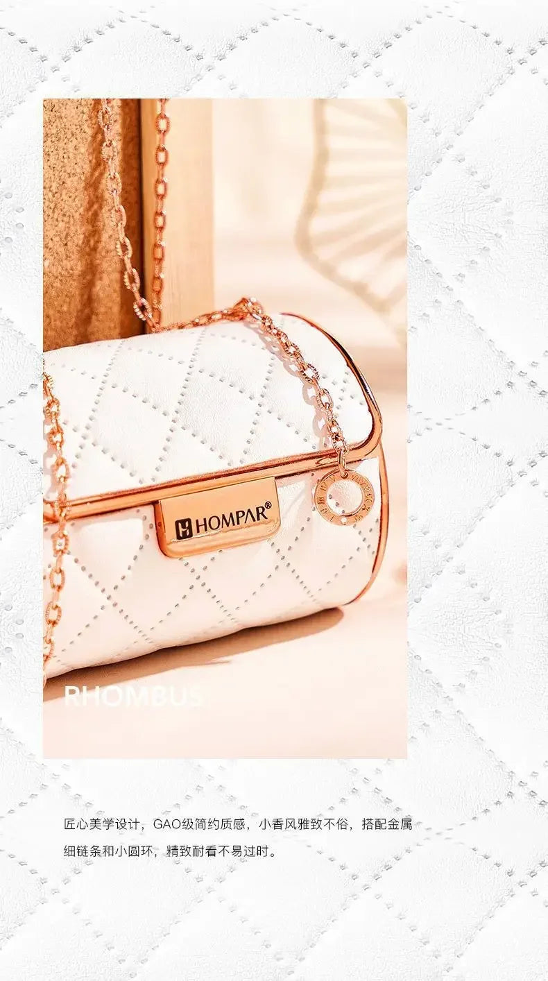 Chain Bag Lipstick Set 4 Color Long Lasting Matte Lip Stick White Leather Gift Box for Girl Women's Birthday Gift makeup