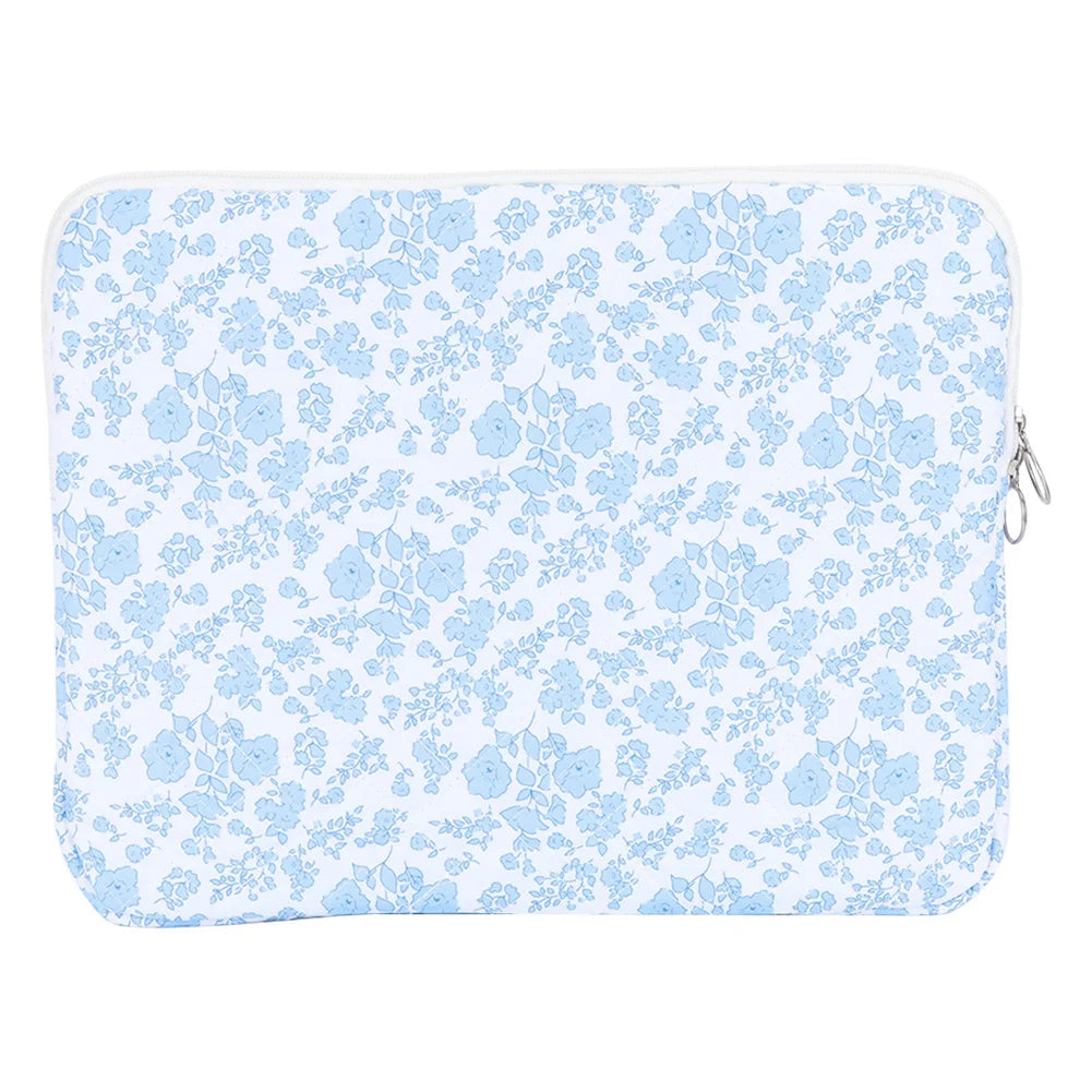 Flower Printed Laptop Sleeve Case Bag for Quilted Protective Laptop Case Computer Sleeve Clutches for 11-15 Inch Laptop Tablet