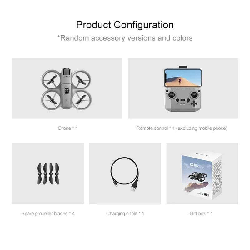 Xiaomi D16 Drone Profesional 8K HD Dual Camera Aerial 180° Electric Adjustable GPS Obstacle Avoidance Bushless Motor UAV New