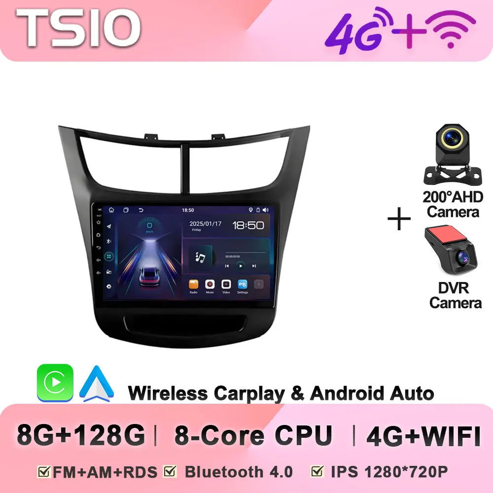 Car Radio Multimedia Player For Chevrolet Sail Aveo 2015 2016 2017 2018 2019 2020 2022 Android 15 Touch Screen GPS Carplay BT