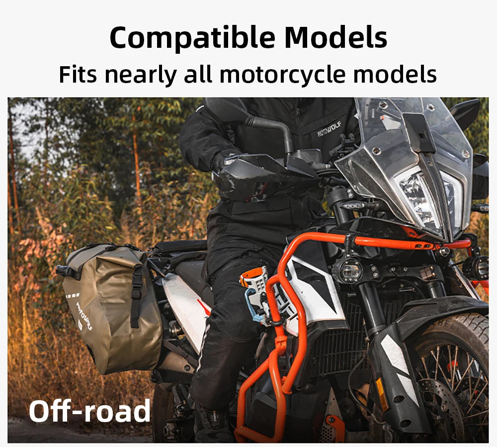 Waterproof Motorcycle Bag 18L 28L 48L Motorcycle Saddle Side Bag Large Capacity Universal Fit Motorcycle Pannier Bag