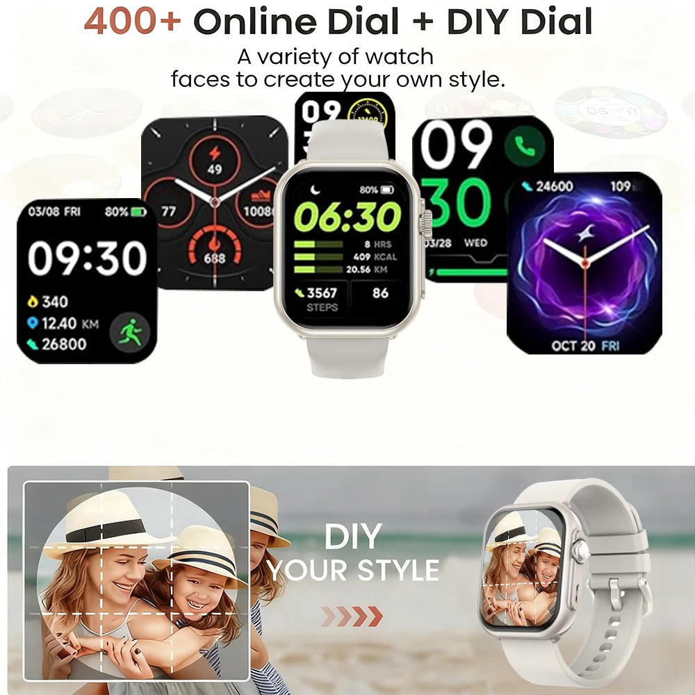 Viiray Fitness Smart Watch for Men and Women, Bluetooth Call, SpO2 Sleep Heart Rate Monitor,Fitness Tracker, IOS and Android