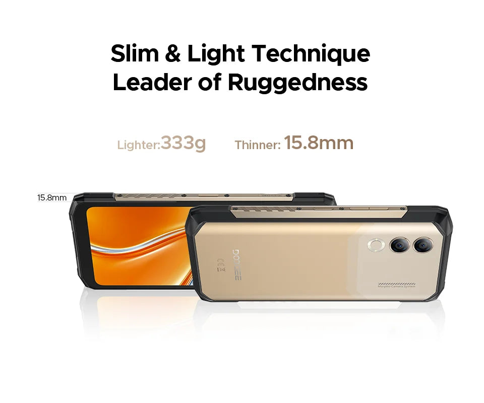 World Premiere DOOGEE Blade20 Turbo 5G Rugged Phone Android 15 Gemini Al 6.6'' HD+ 8GB 256GB AI Dual Camera 10300mAh Battery