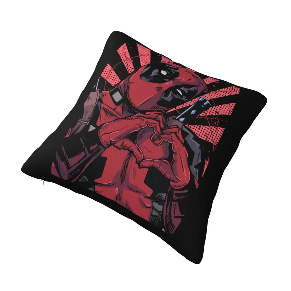Custom Deadpool Wolverine Cartoon Manga Cushion Cover Soft Cute Pillows