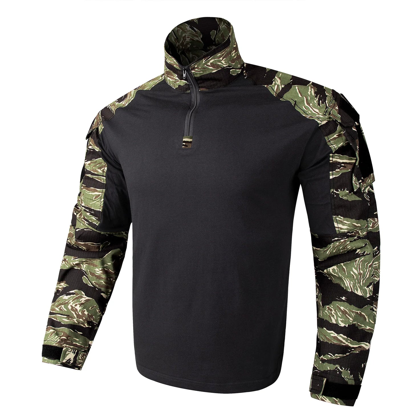 KRYDEX Combat G3 Shirt Tactical Hunting Outdoor Clothes Shirt with Elbow Pads Tiger Stripes Camo Ranger Green Gen3 Shirt
