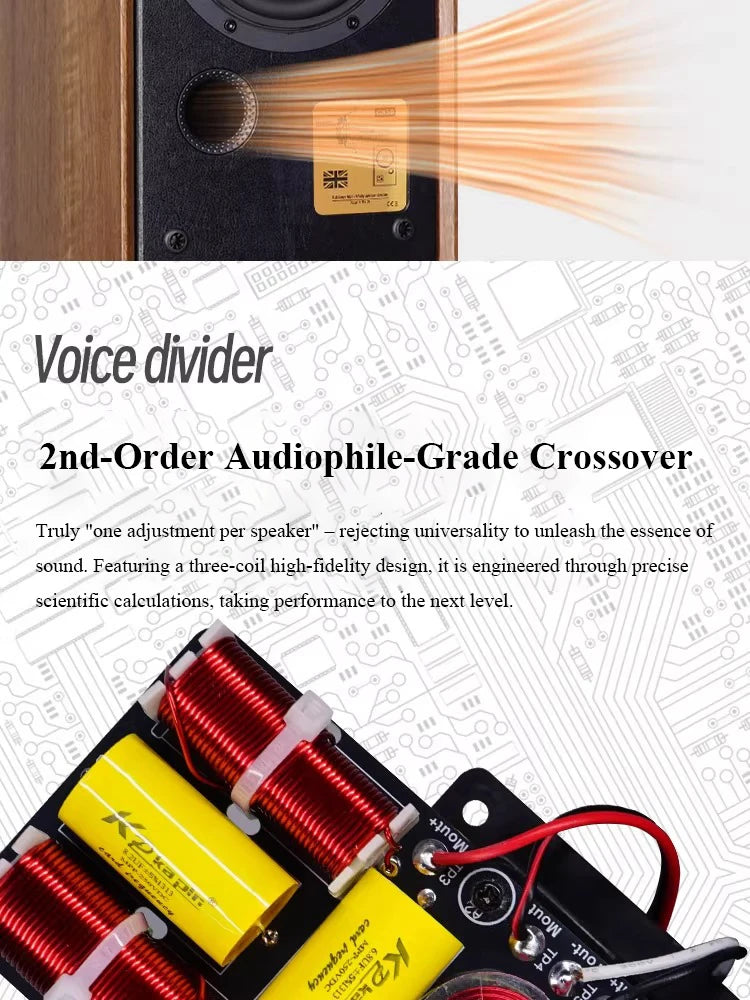 CX50 Fever Hi-Fi Level 525-inch Coaxial Passive Speaker 2-Way 120W Output Power Home Wooden Lossless Passive Bookshelf Speaker