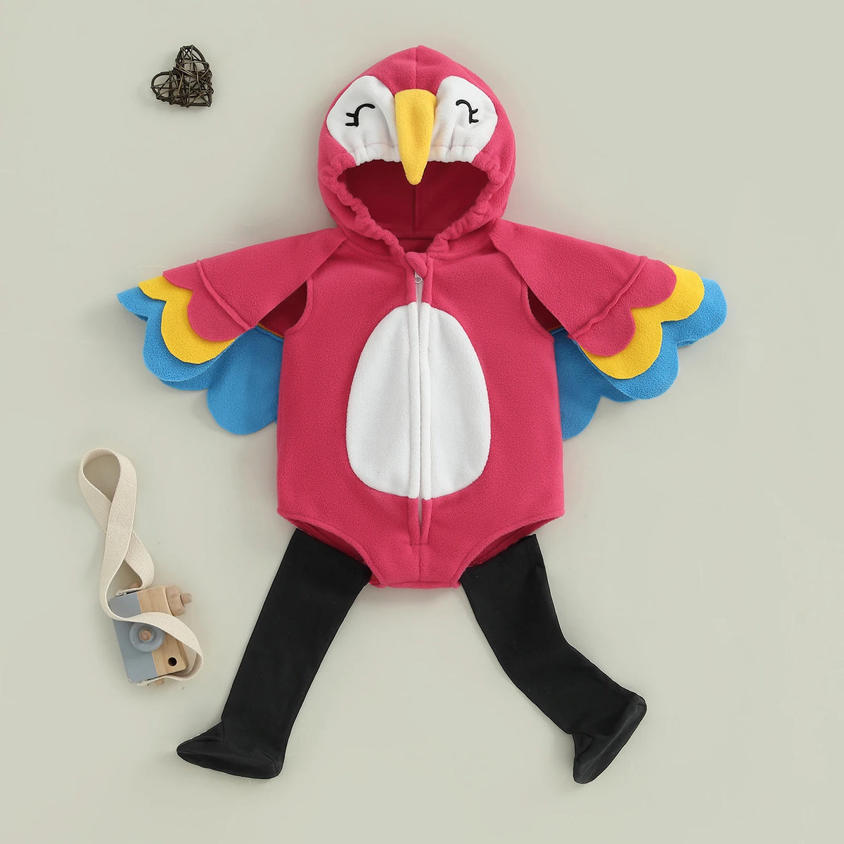 Baby Halloween Costumes Outfit Girl Boy Hooded Romper Jumpsuit With Long Socks Bird Cosplay Costumes Clothes