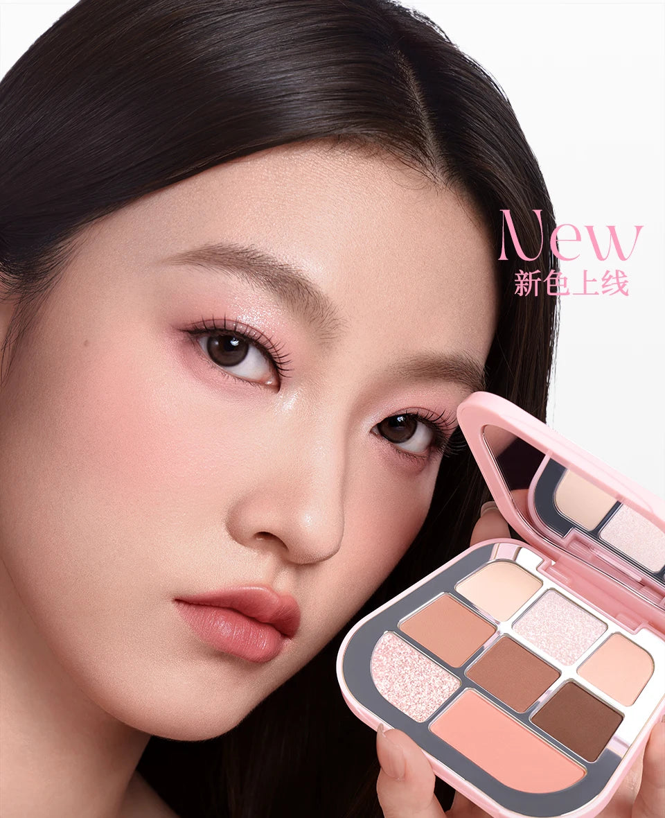 FOCALLURE 8 Colors Eyeshadow Palette Matte Satin Shimmer Glitter Fine Flash Waterproof Easy to Wear Longlasting Eye Makeup