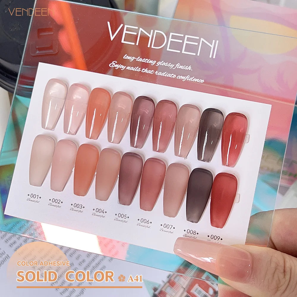 Vendeeni TPO HEMA Free 2025 Hot Sale High Quality 9-Color Nail Gel Polish Set Non-Toxic UV Gel Nail Art Kit for Nail Salon