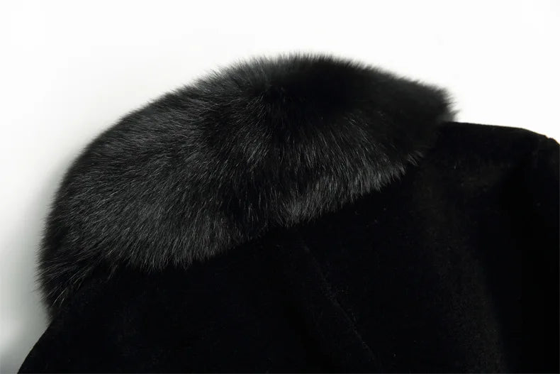 2024  Men's Imitation Fur Liner Winter Warm New Fur One-piece Coat Imitation Mink Fleece Mid-length Fur Coat  Men Jacket