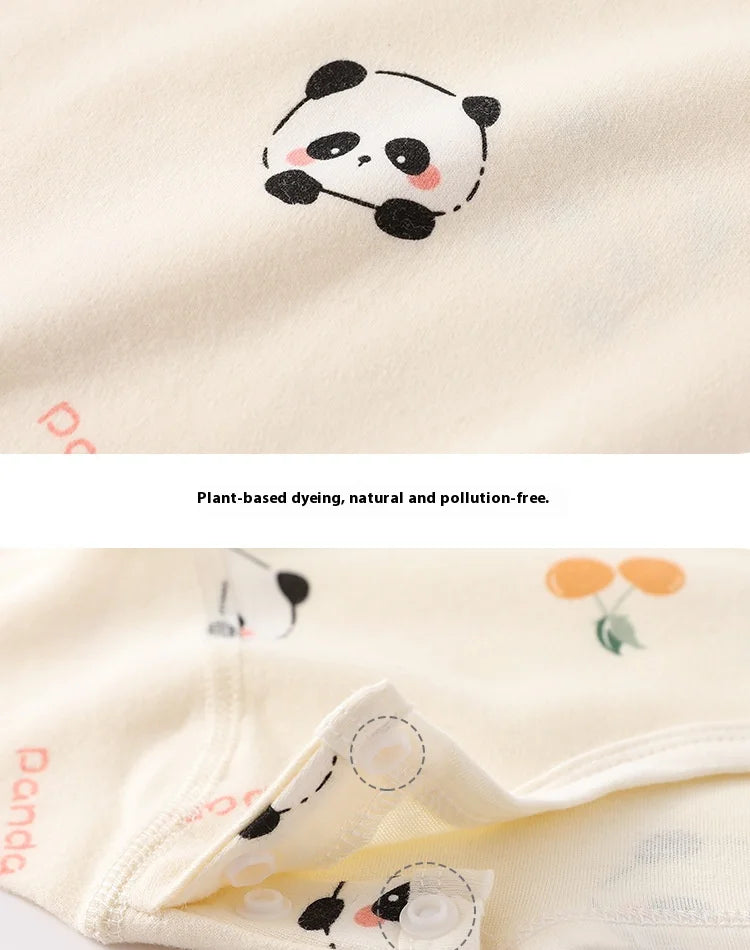 Two-Piece Baby Sleepwear Set Pure Cotton Top and Bottom Set Newborn Separate Homewear Set Toddler Spring, Autumn, and Winter Sle
