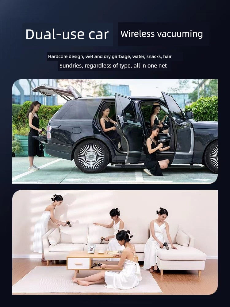 Car Window Vacuum Cleaner Wireless Charging Car For Home Groove Large Suction Power Strong Small Handheld Mini