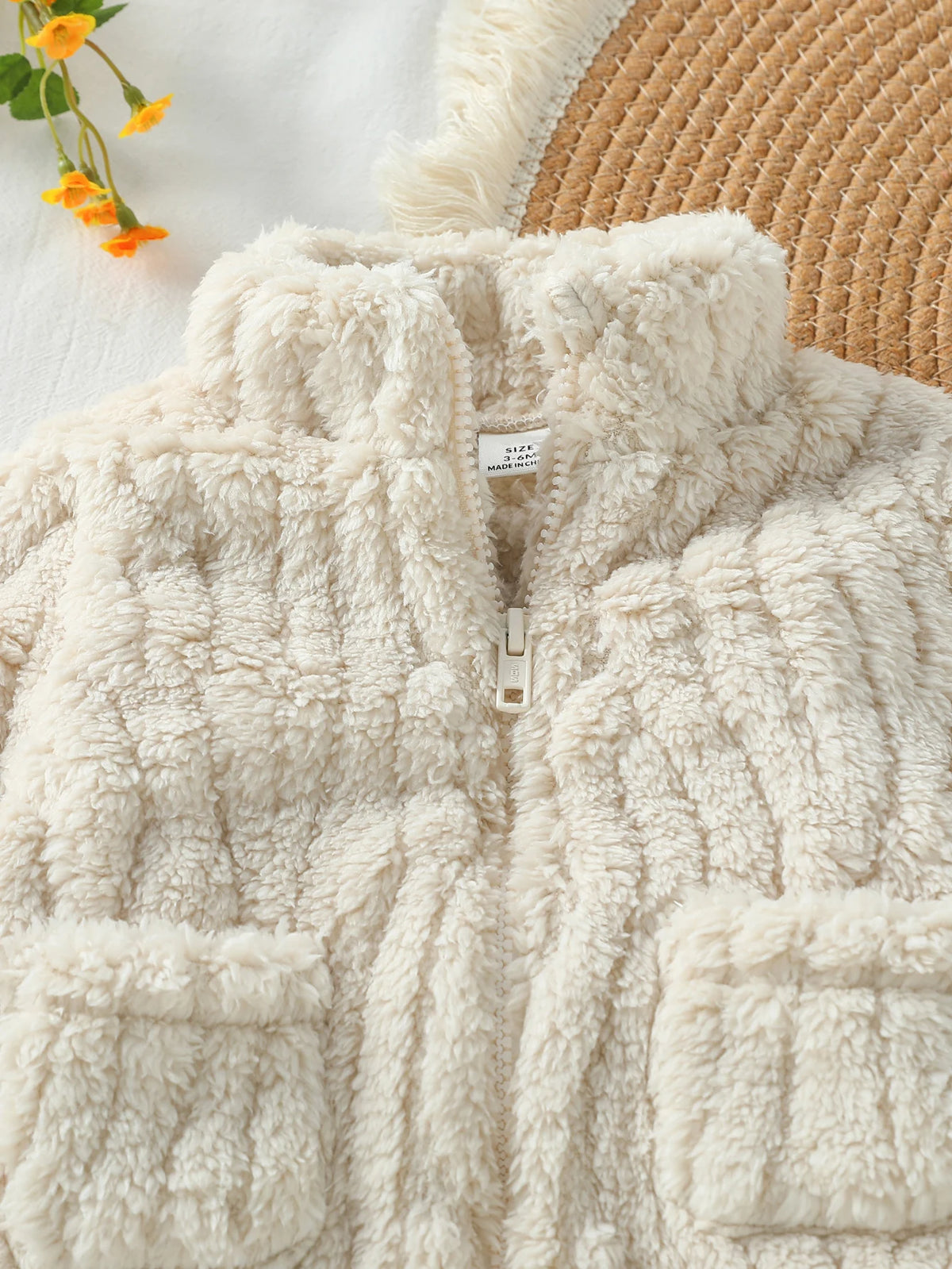 2025 New Casual Autumn /Winter Boys/Girls Long Sleeve Solid Warm Plush Sets For 1-3Y Zip-Up Coat Outfits Clothing Suit