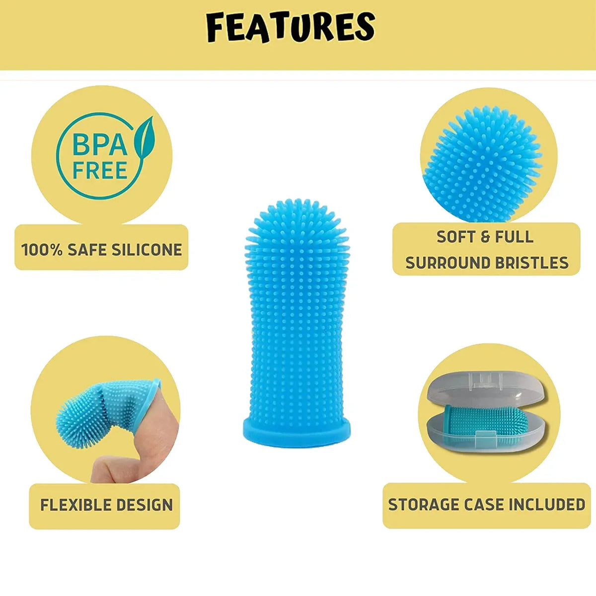 3/1pcs Pet Finger Toothbrush Pet Products Cat Toothbrush for Dog Products Teeth Cleaning for Small Dogs Cats Clean Teeth Puppy