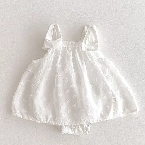 2025 New Summer Infant Baby Girls Bodysuits+Hat Sleeveless Cotton Flower Print Toddler Baby Girls Jumpsuit 0-24M Baby Clothing