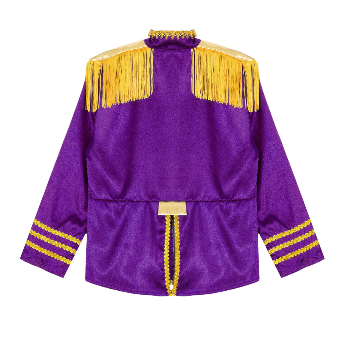 Kids Girls 60s Retro Hippie Rock Band Musician Costume Halloween Cosplay Carnival Party Circus Drummer Parade Tassel Jacket Coat