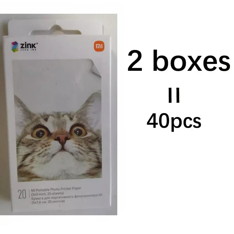 Global Version Original Xiaomi Zink 2"x3" Premium Photo Paper 20 Pack Sealed New For Xiaomi ZINK AR Pocket Printer 1s
