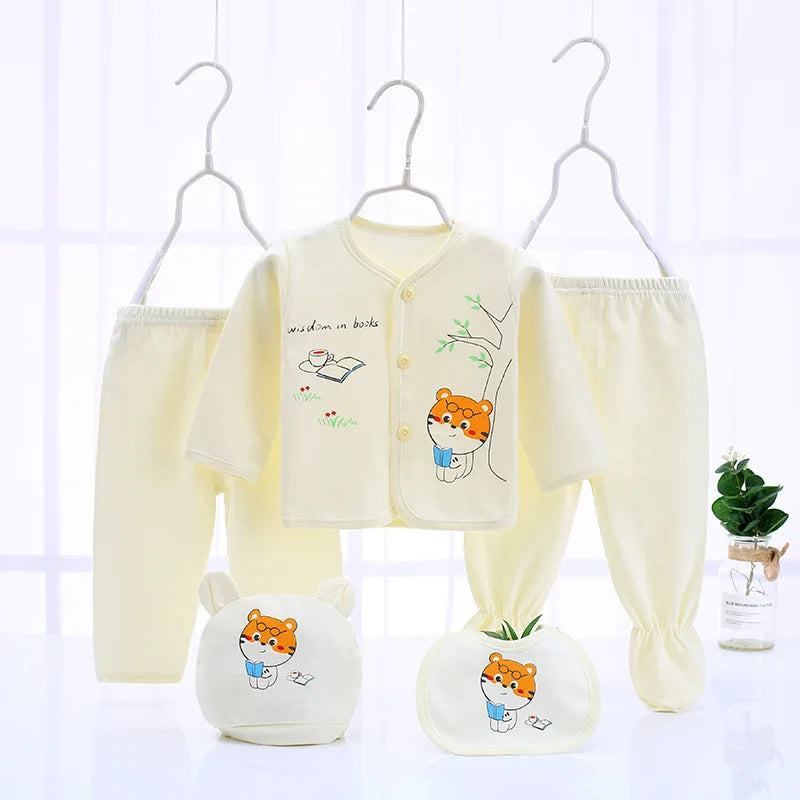 5PCS Newborn Girl Clothes Set New Born Going Home Clothes 0 3 Months Baby Clothing New Born Cotton Underwear Set