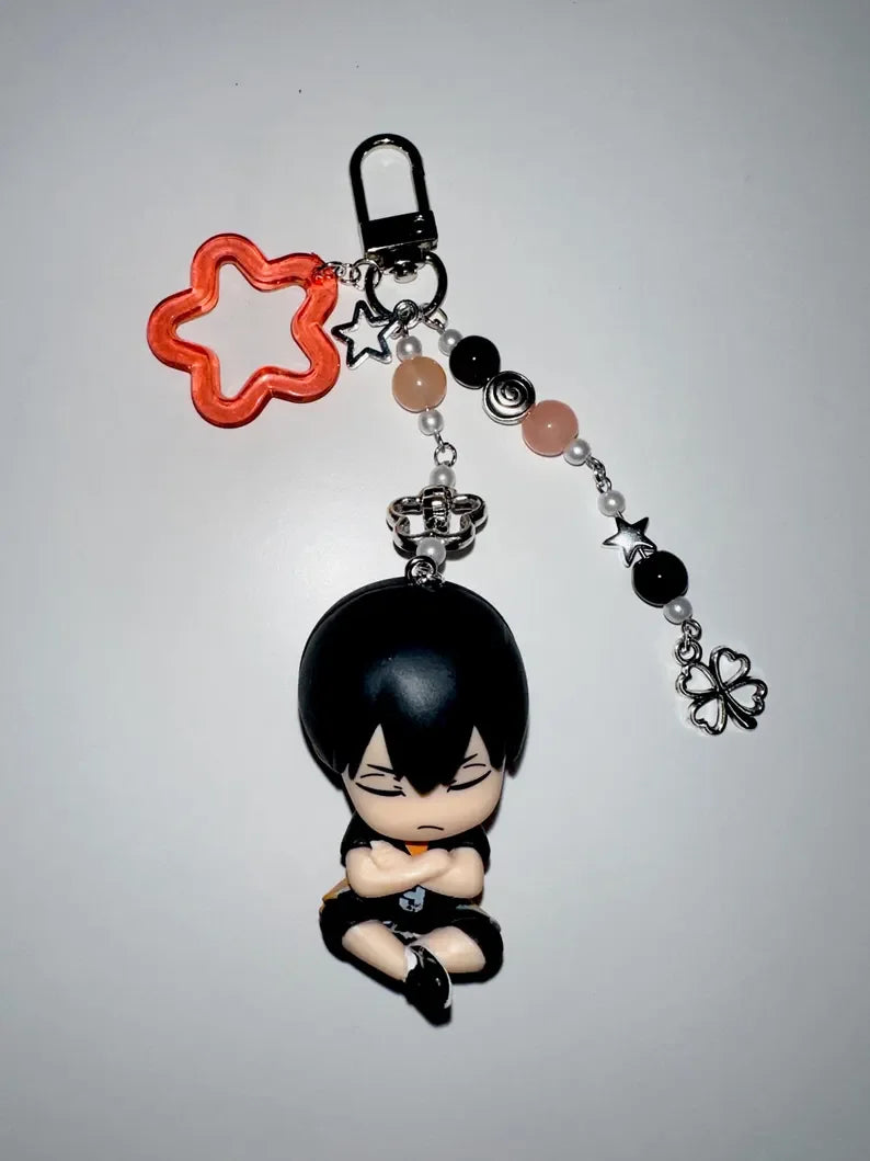 Handmade volleyball anime character inspired keychains  backpack charms