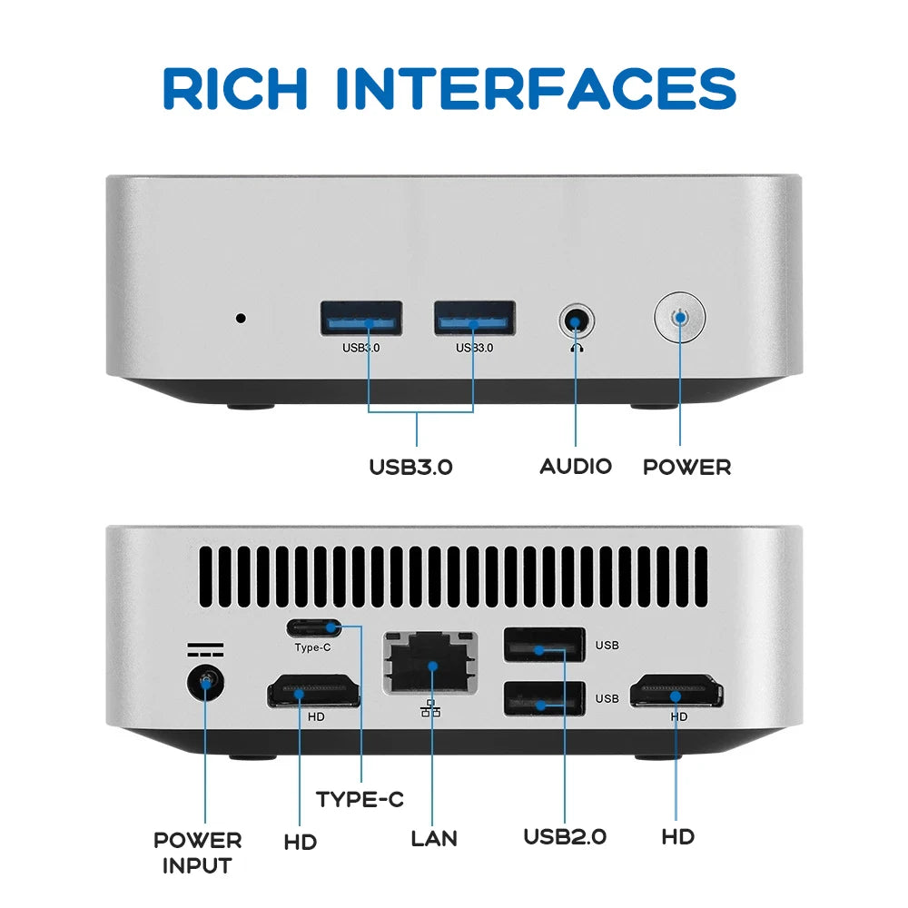 2025 Mini Computer PC Windows 10 intel core i7-8500Y 12GB DDR4 512GB 1TB 2TB SSD UHD Graphics Portable Mini Pc Desktop