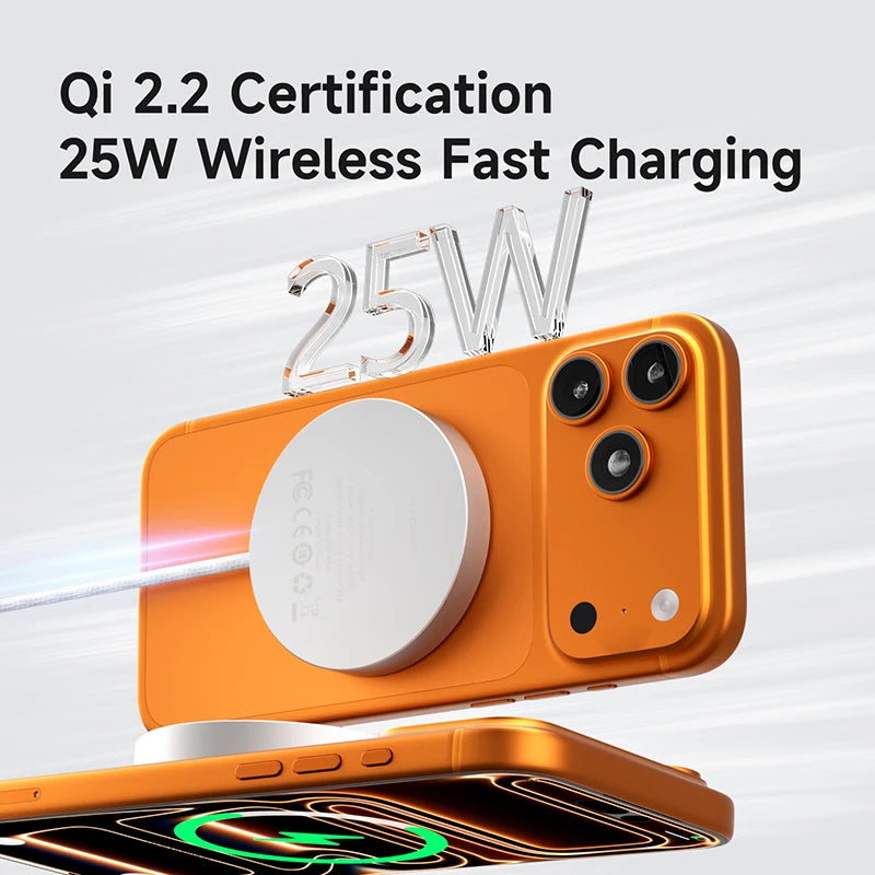Hagibis Qi2.2 Dual-sided Magnetic Wireless Charger 15W 25W Magnetic Fast Charging Pad for MagSafe iPhone 17/16/15 Pro Airpods