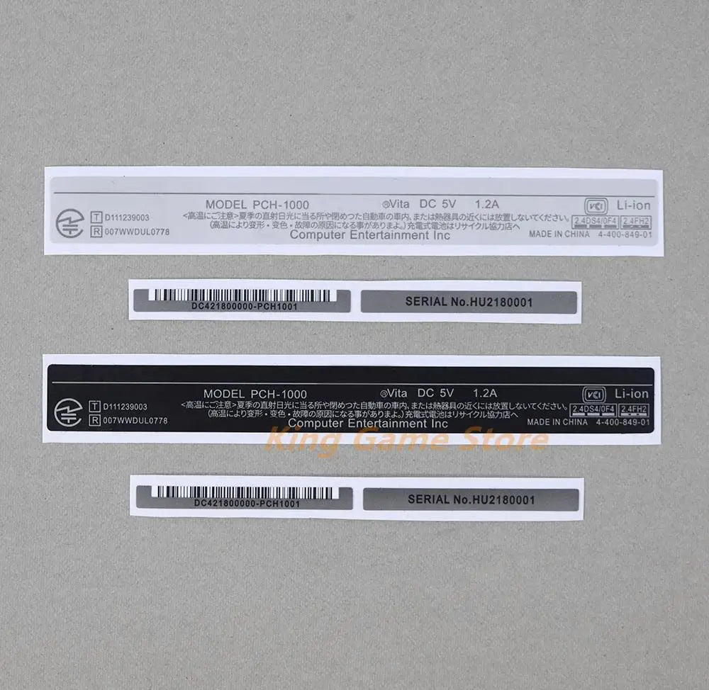 1set/lot Back Shell Case Label Sticker Replacement For PS Vita 1000 For PSV 1000 PSV1000 PCH-1001 1006 Stickers