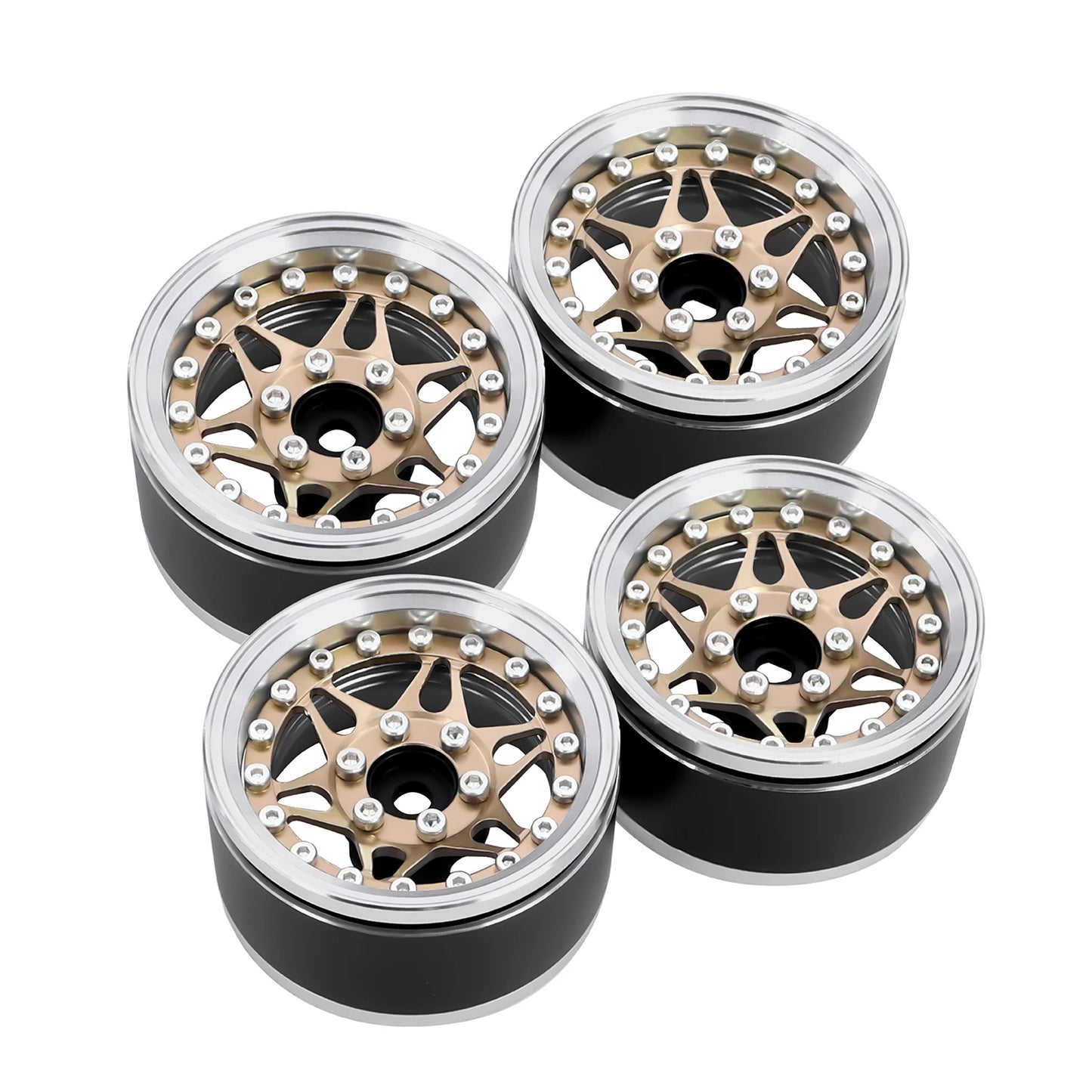 1.9" Adjustable Offset CNC Aluminum Beadlock Wheels for 1/10 RC Crawler TRX4 TRX6 SCX10 GEN8 RC4WD D90 Upgrade Parts