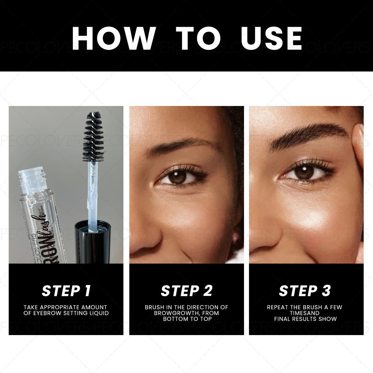 1PC Eyebrow Gel with Brush - Mild Formula, Light and Non-sticky, Strong Styling, Waterproof, Suitable for All Skin Types