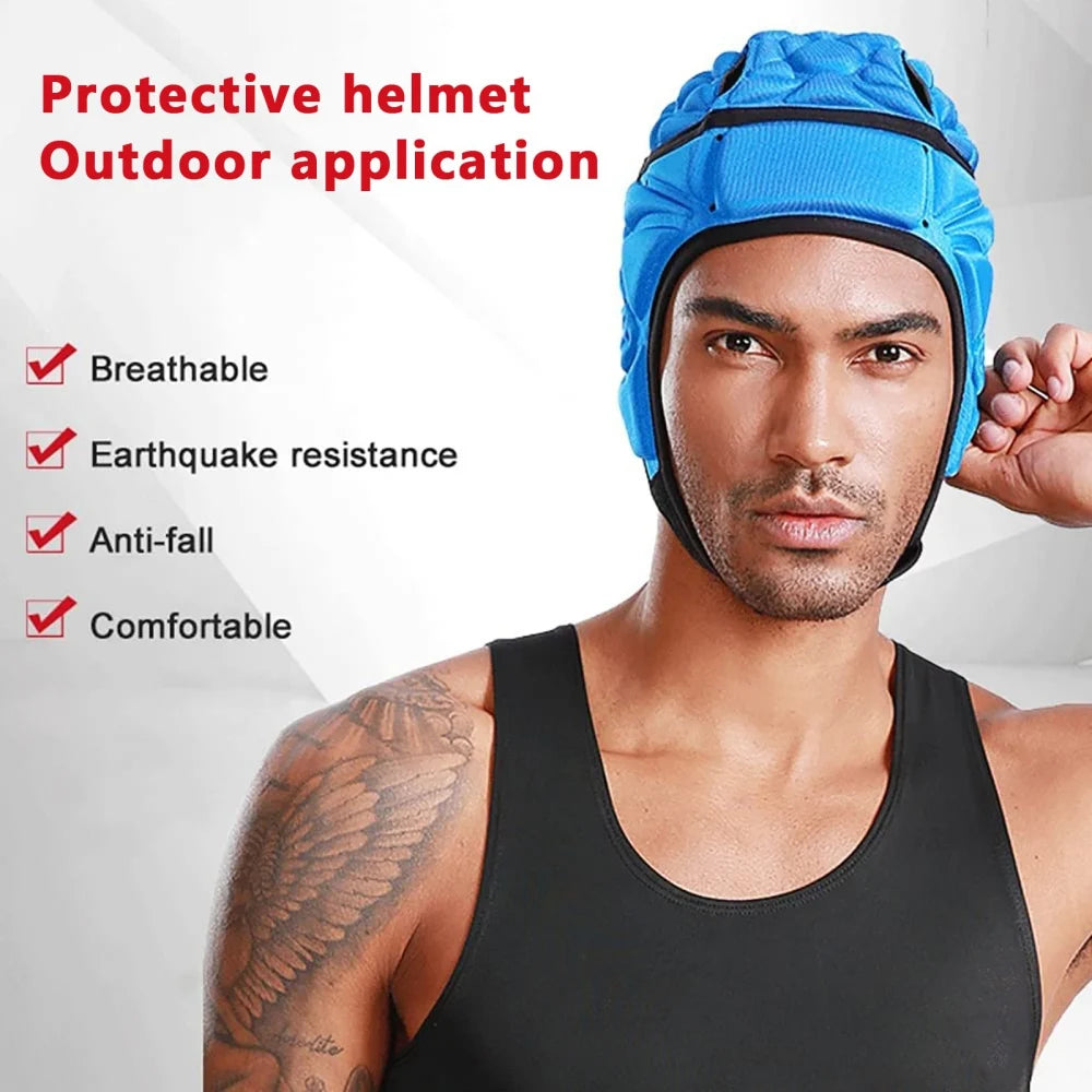 Adult Rugbys Football Helmet Headguard Goalie Hat Caps Soft Protective Rugbys Headguard